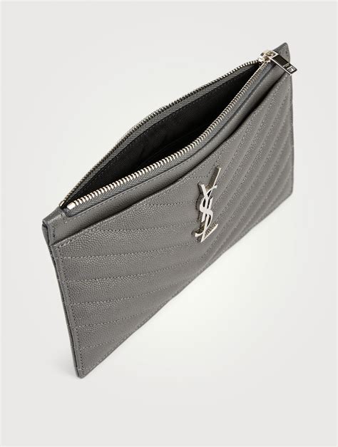 is ysl real leather|YSL pouch monogramme.